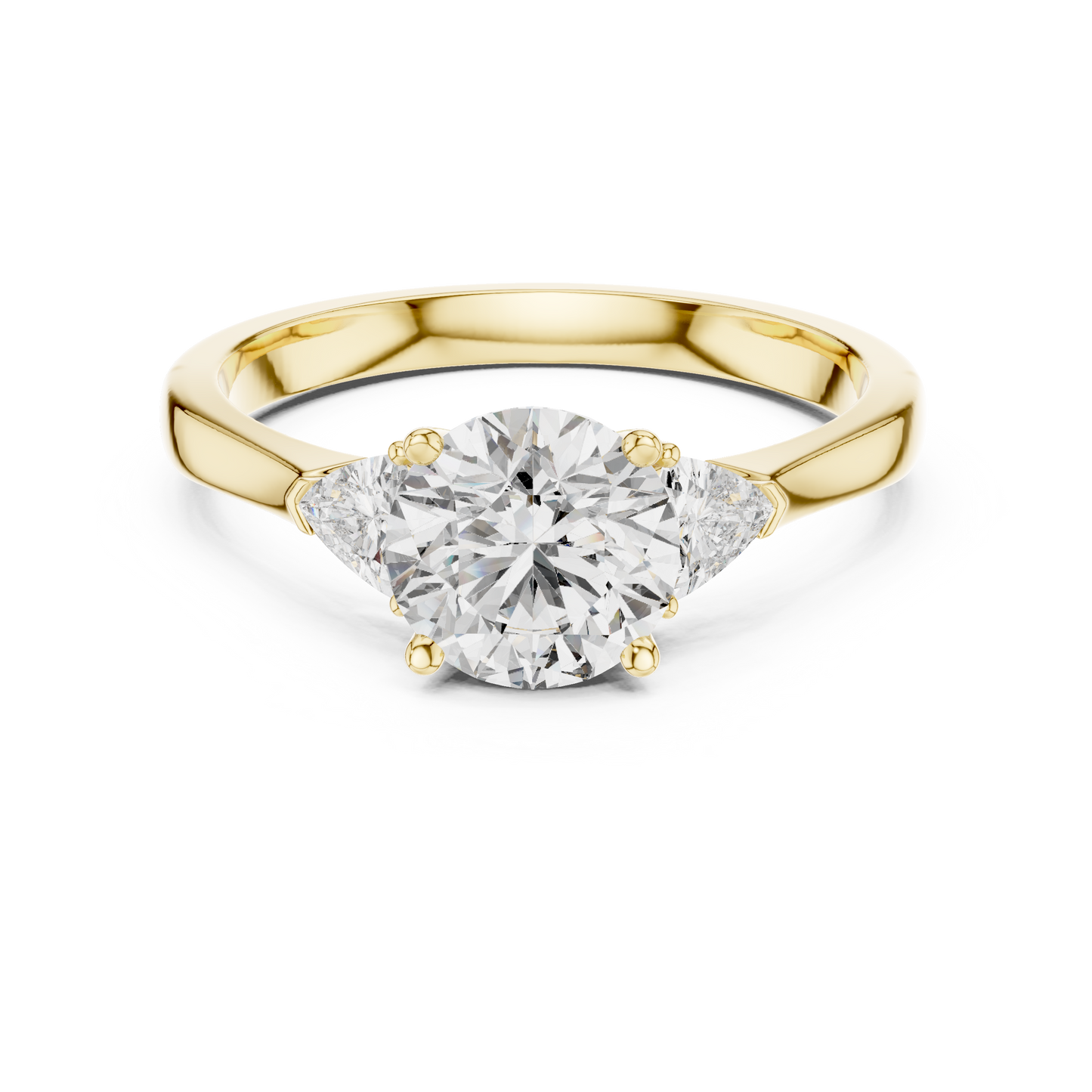 Mixed Shape Lab Grown Diamond Side Stone Ring