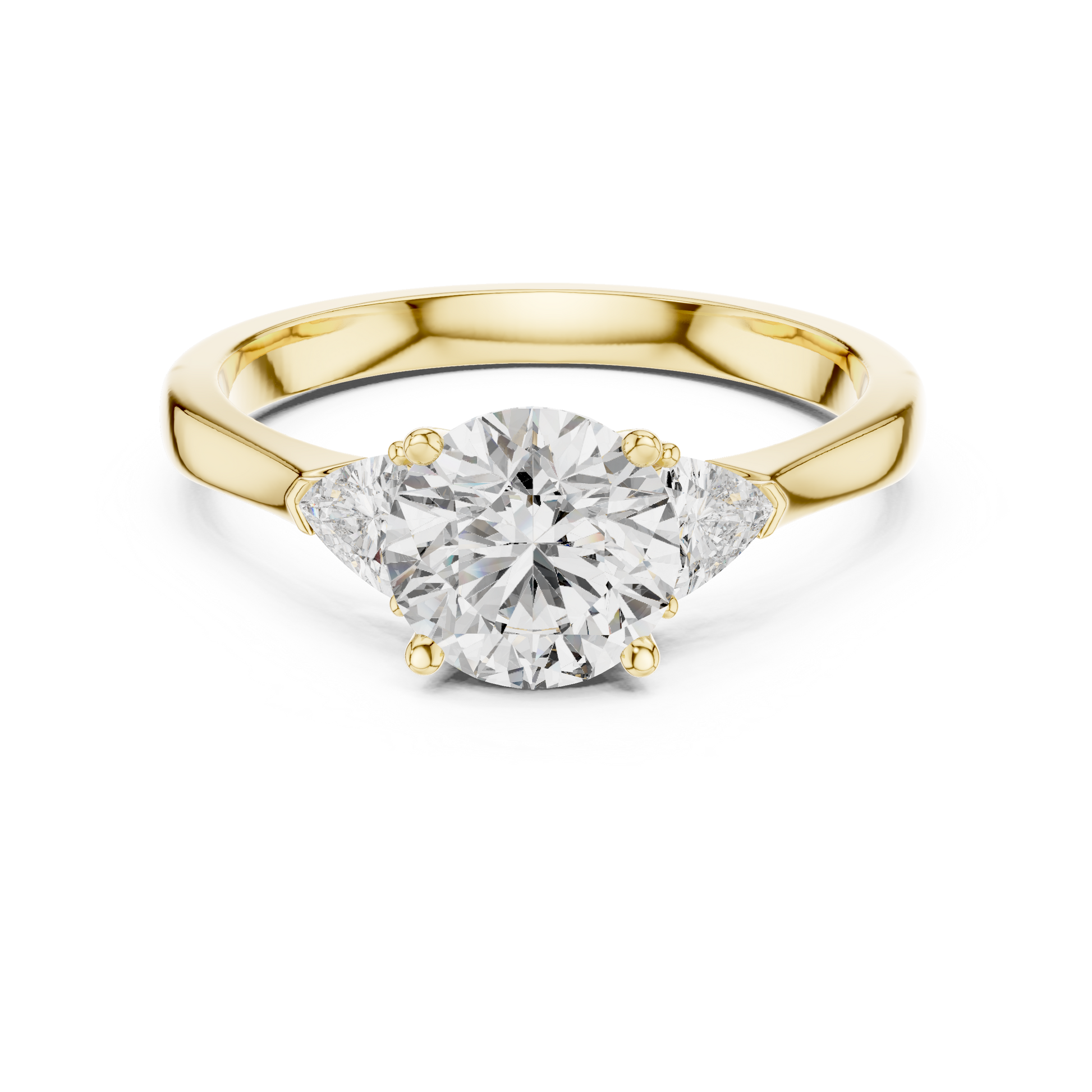 Mixed Shape Lab Grown Diamond Side Stone Ring