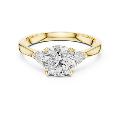Mixed Shape Lab Grown Diamond Side Stone Ring