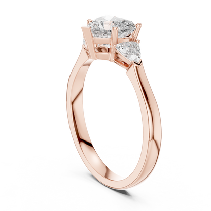 Mixed Shape Lab Grown Diamond Side Stone Ring