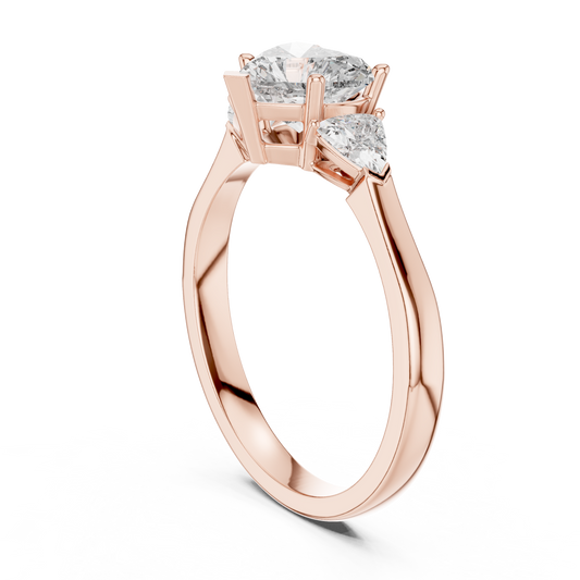 Mixed Shape Lab Grown Diamond Side Stone Ring