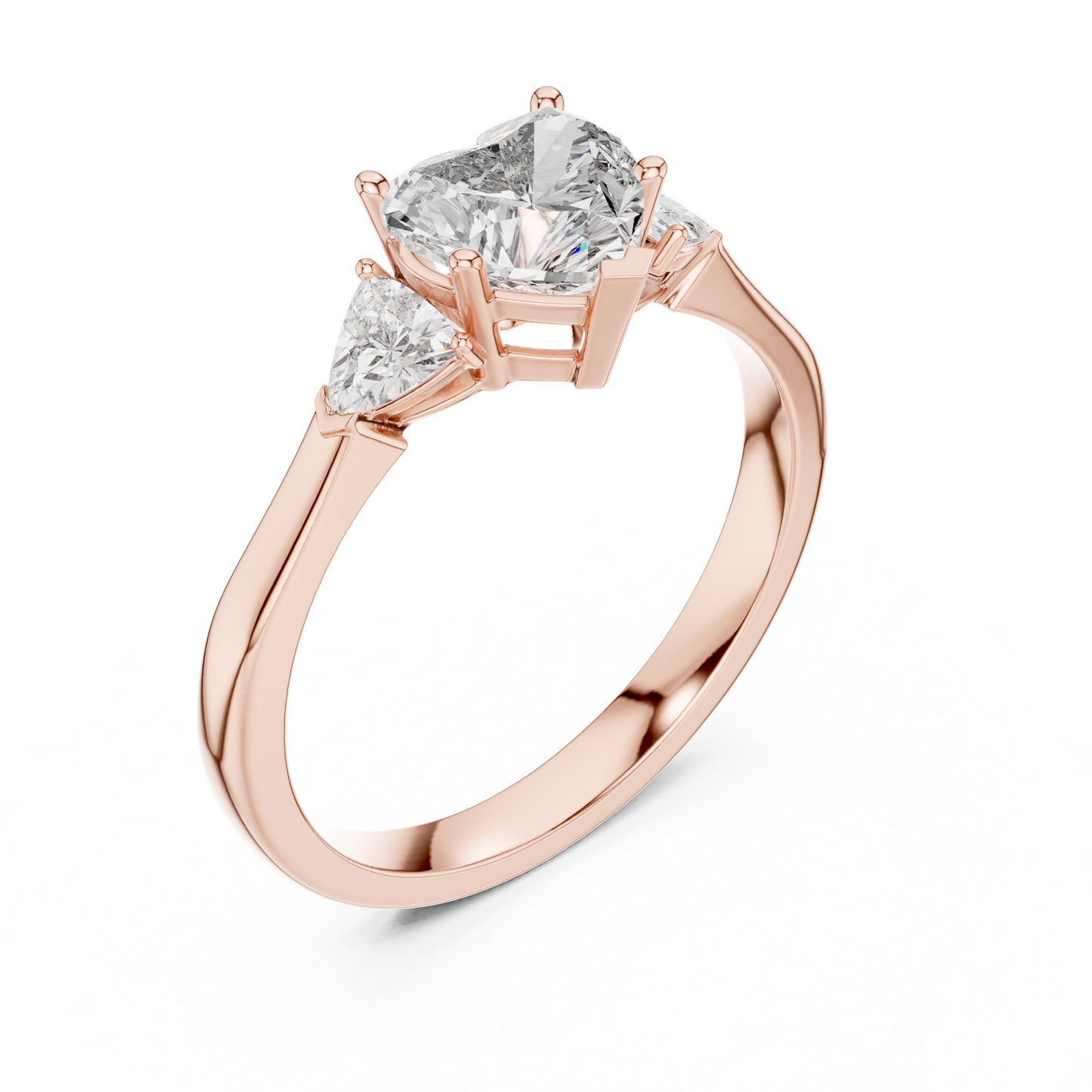 Mixed Shape Lab Grown Diamond Side Stone Ring