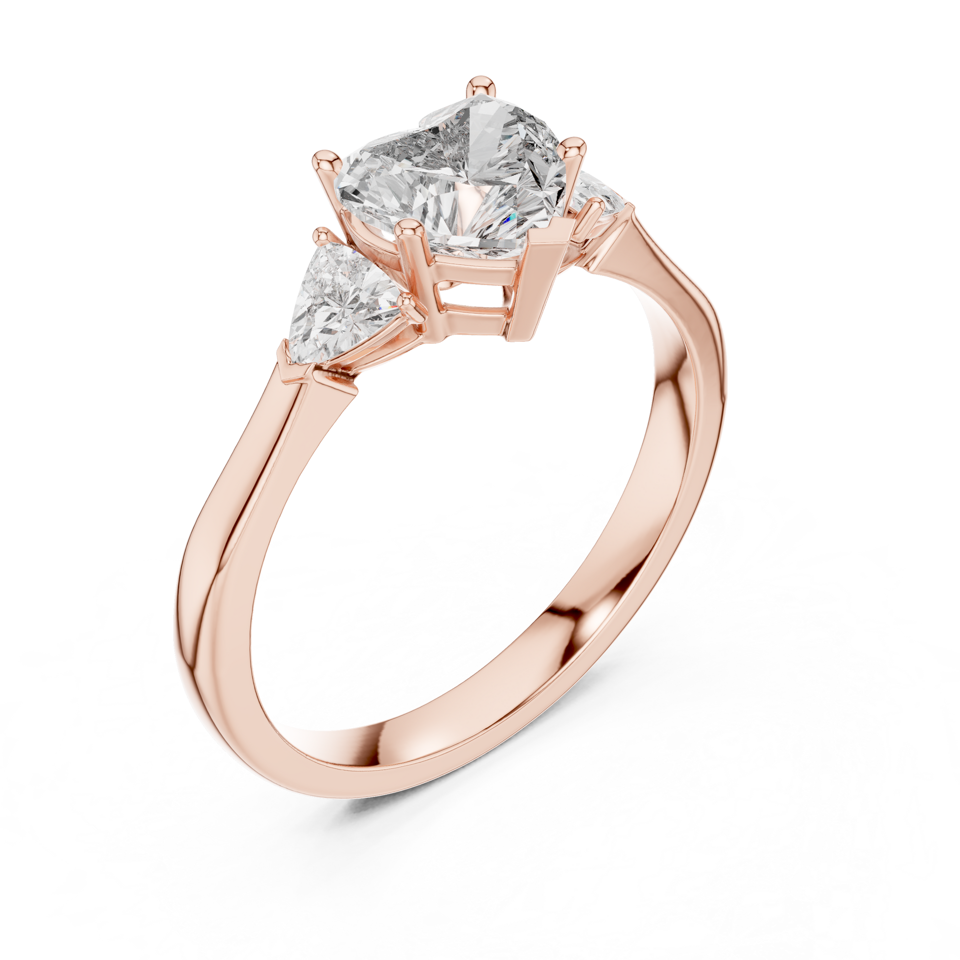 Mixed Shape Lab Grown Diamond Side Stone Ring