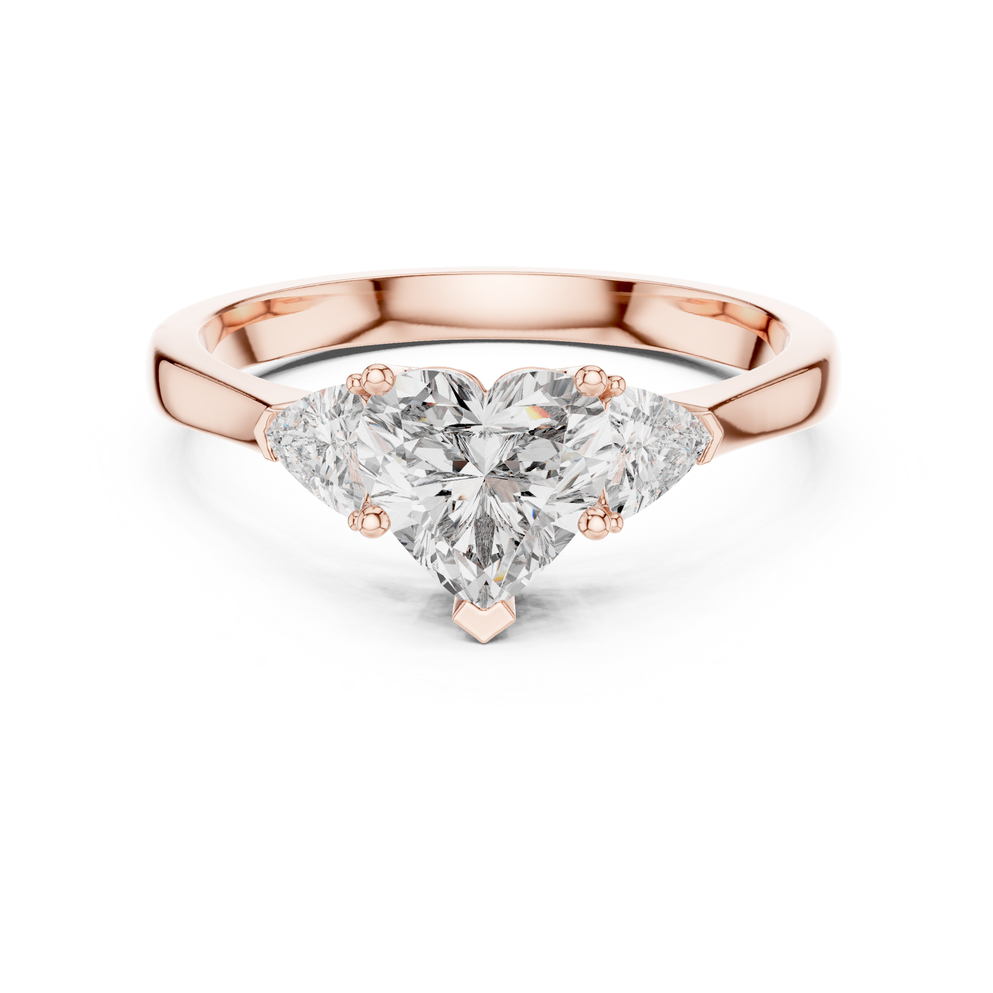 Mixed Shape Lab Grown Diamond Side Stone Ring