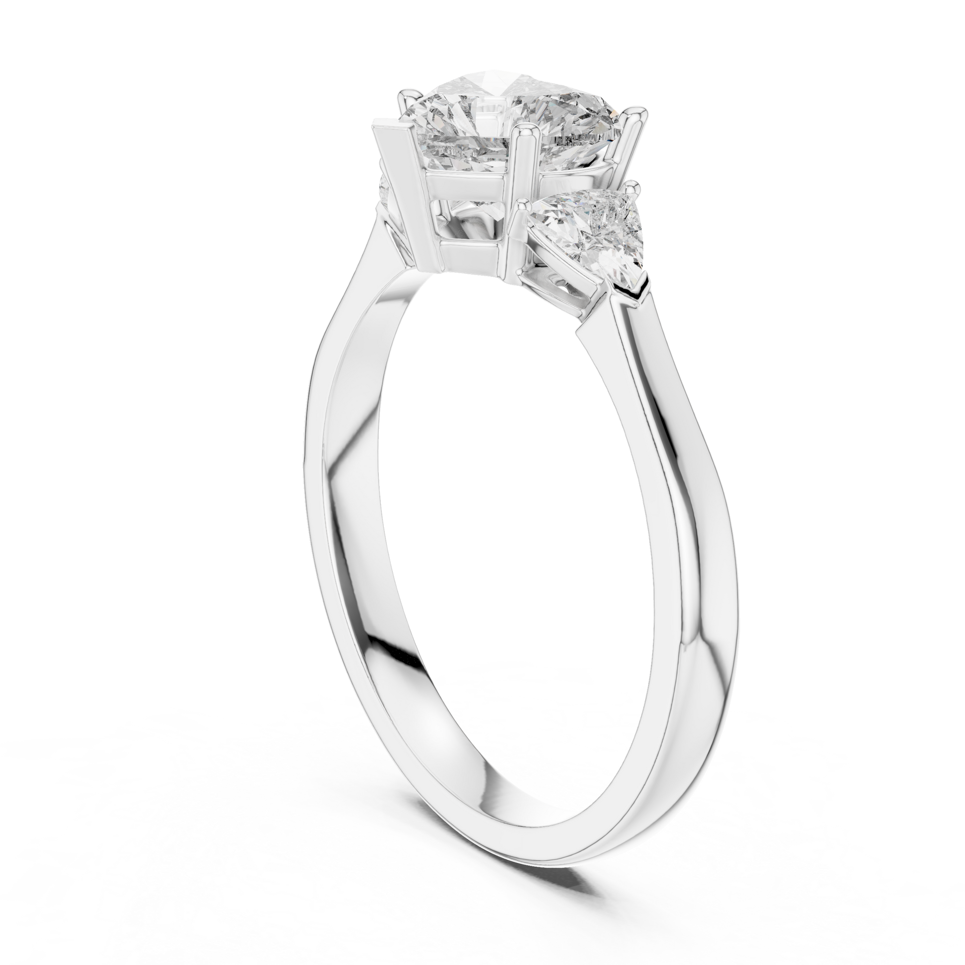 Mixed Shape Lab Grown Diamond Side Stone Ring