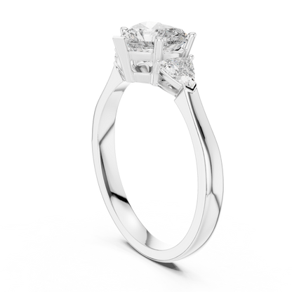Mixed Shape Lab Grown Diamond Side Stone Ring