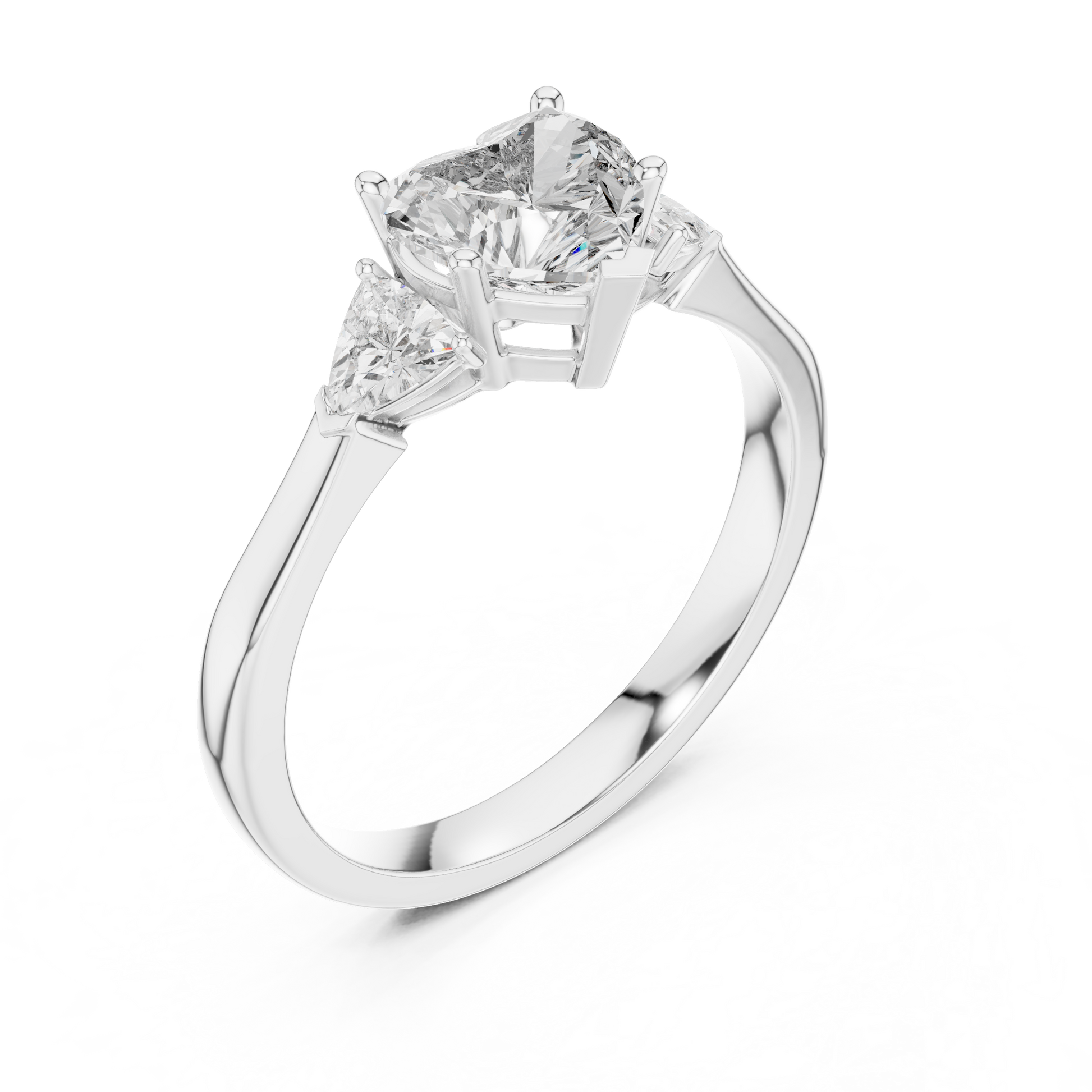 Mixed Shape Lab Grown Diamond Side Stone Ring