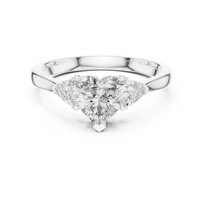 Mixed Shape Lab Grown Diamond Side Stone Ring