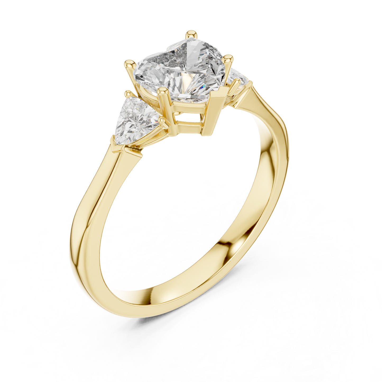 Mixed Shape Lab Grown Diamond Side Stone Ring