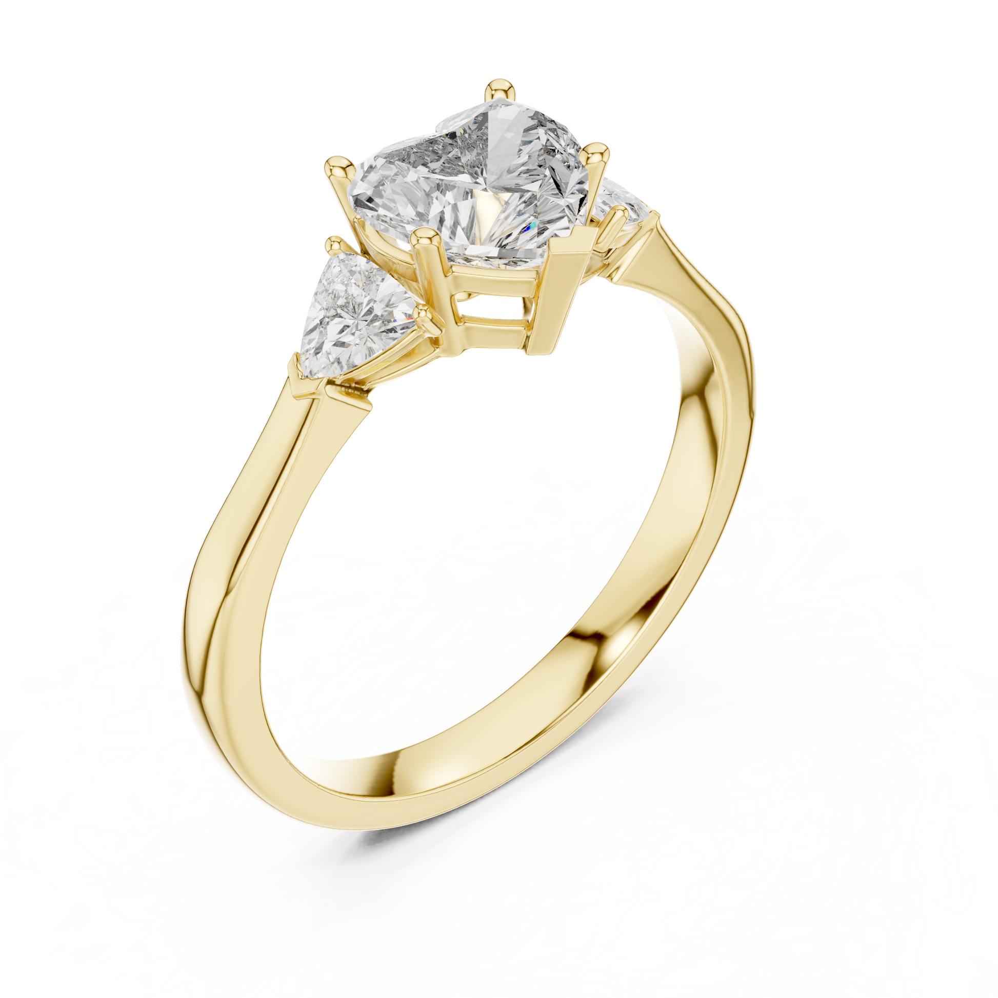 Mixed Shape Lab Grown Diamond Side Stone Ring