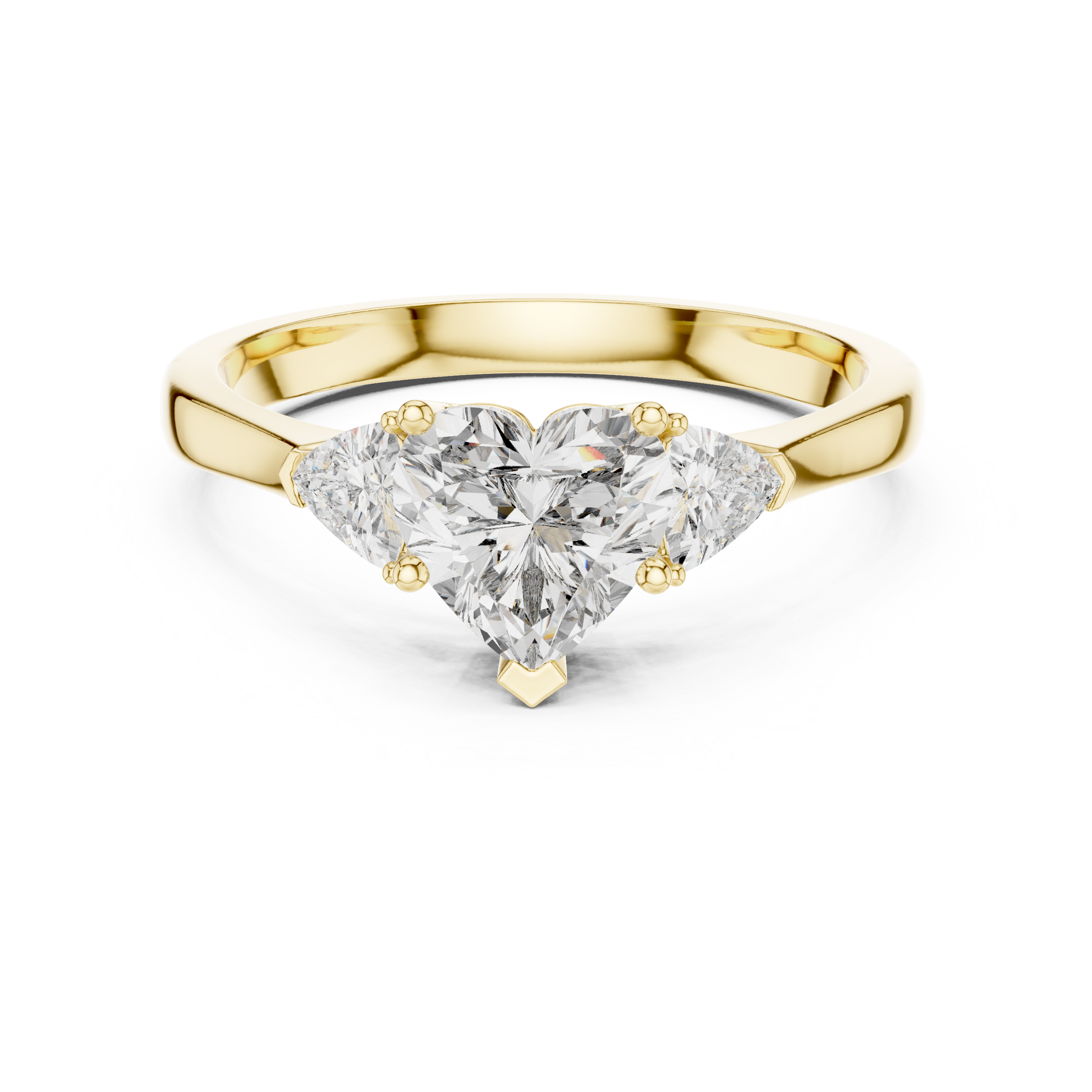 Mixed Shape Lab Grown Diamond Side Stone Ring