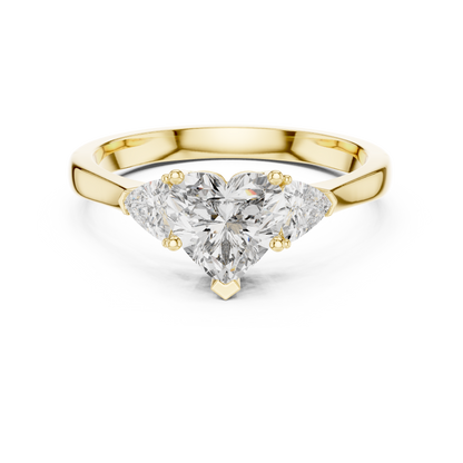Mixed Shape Lab Grown Diamond Side Stone Ring