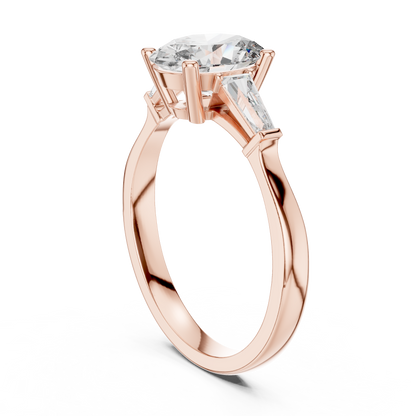 Mixed Shape Lab Grown Diamond Side Stone Ring