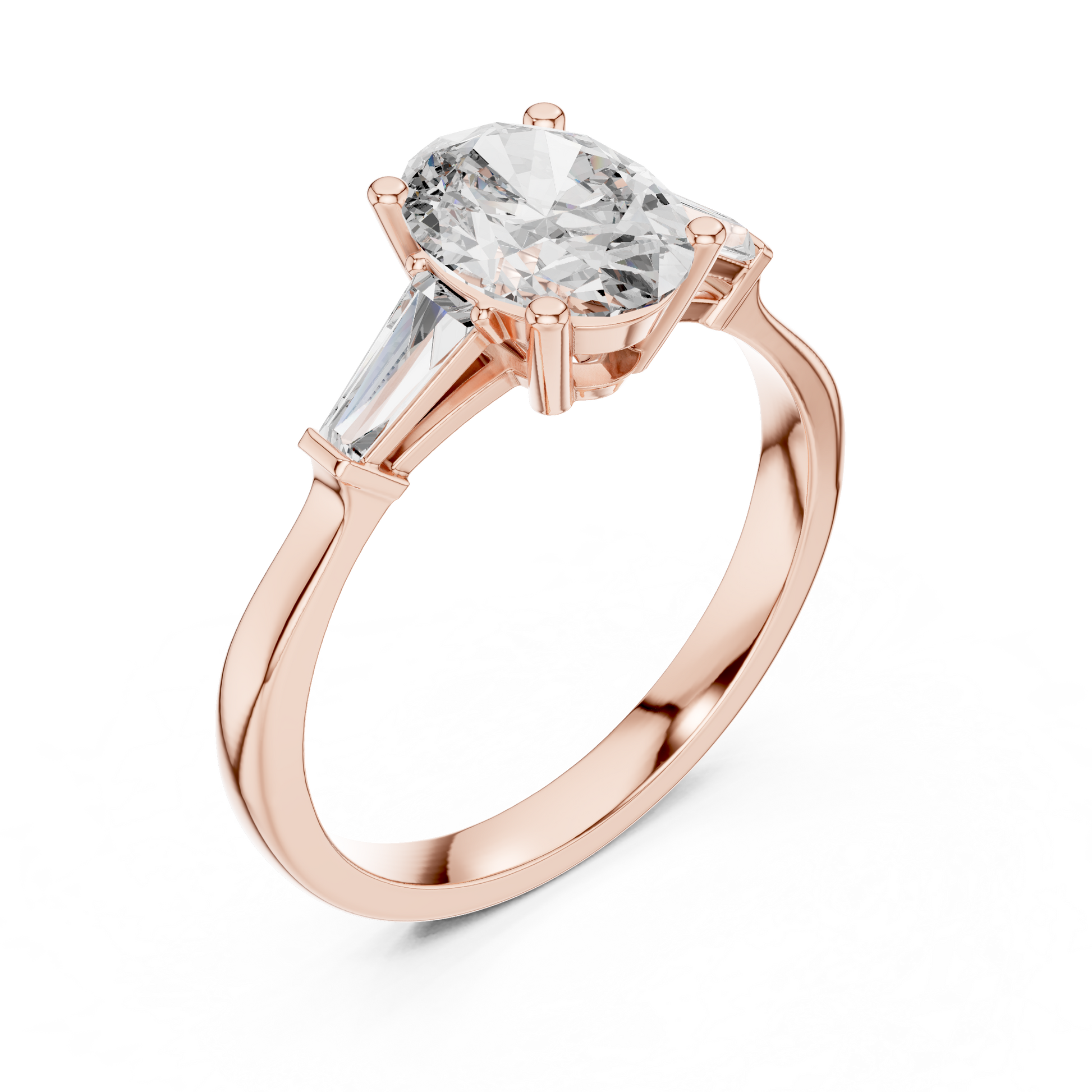 Mixed Shape Lab Grown Diamond Side Stone Ring