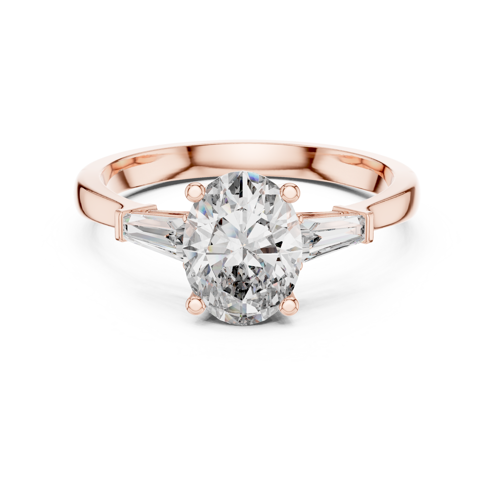 Mixed Shape Lab Grown Diamond Side Stone Ring