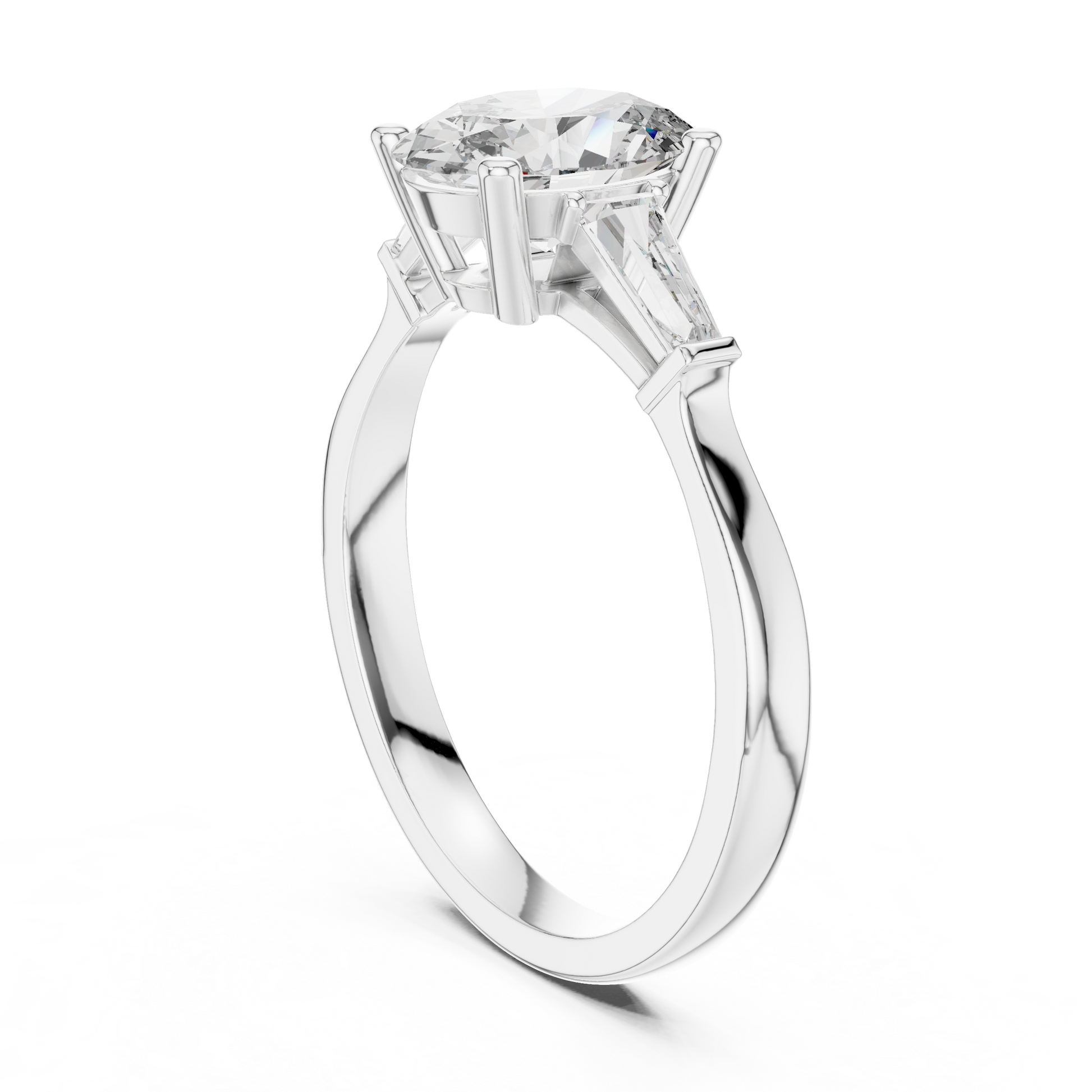 Mixed Shape Lab Grown Diamond Side Stone Ring