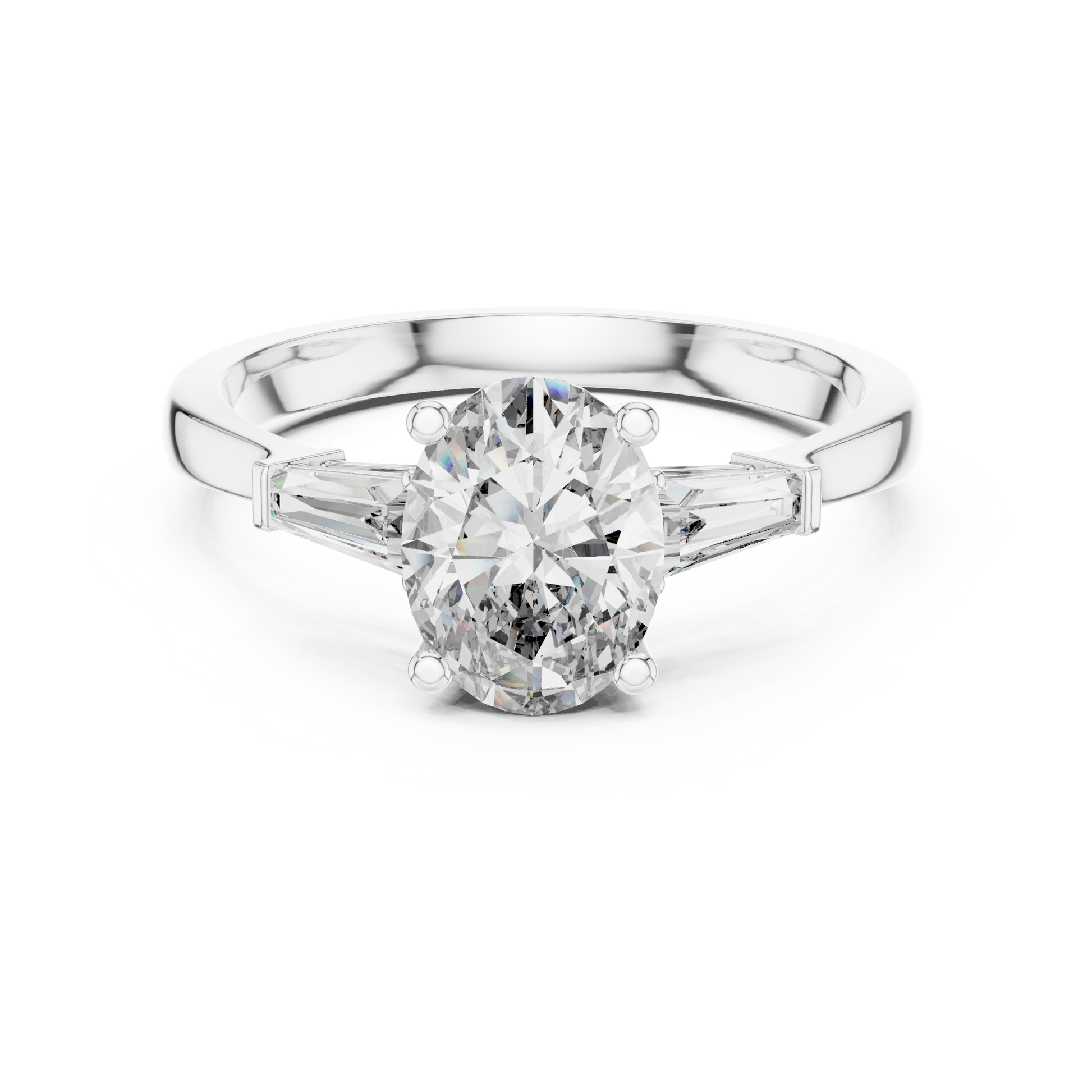 Mixed Shape Lab Grown Diamond Side Stone Ring