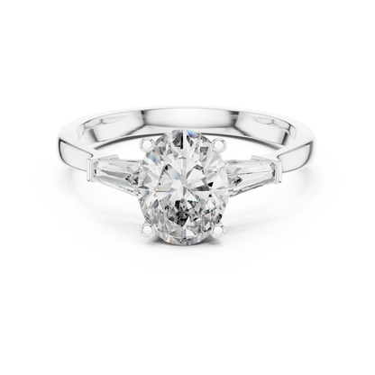Mixed Shape Lab Grown Diamond Side Stone Ring