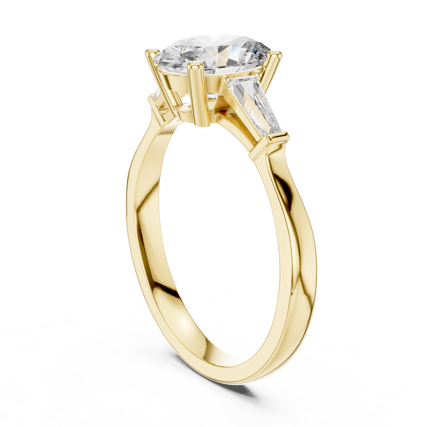 Mixed Shape Lab Grown Diamond Side Stone Ring