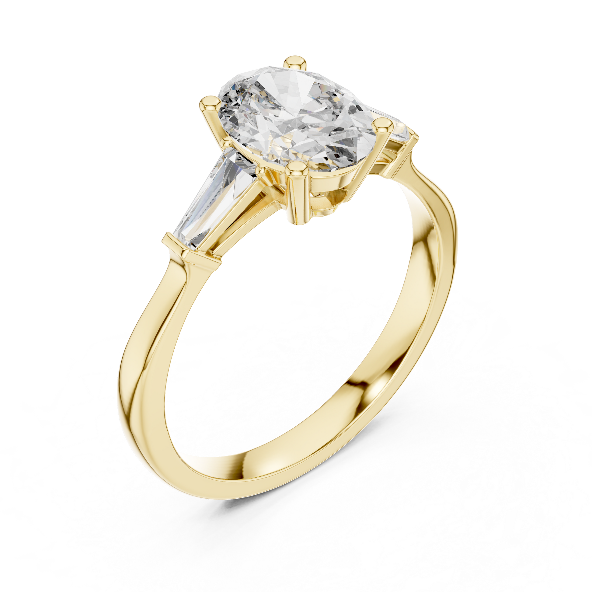 Mixed Shape Lab Grown Diamond Side Stone Ring