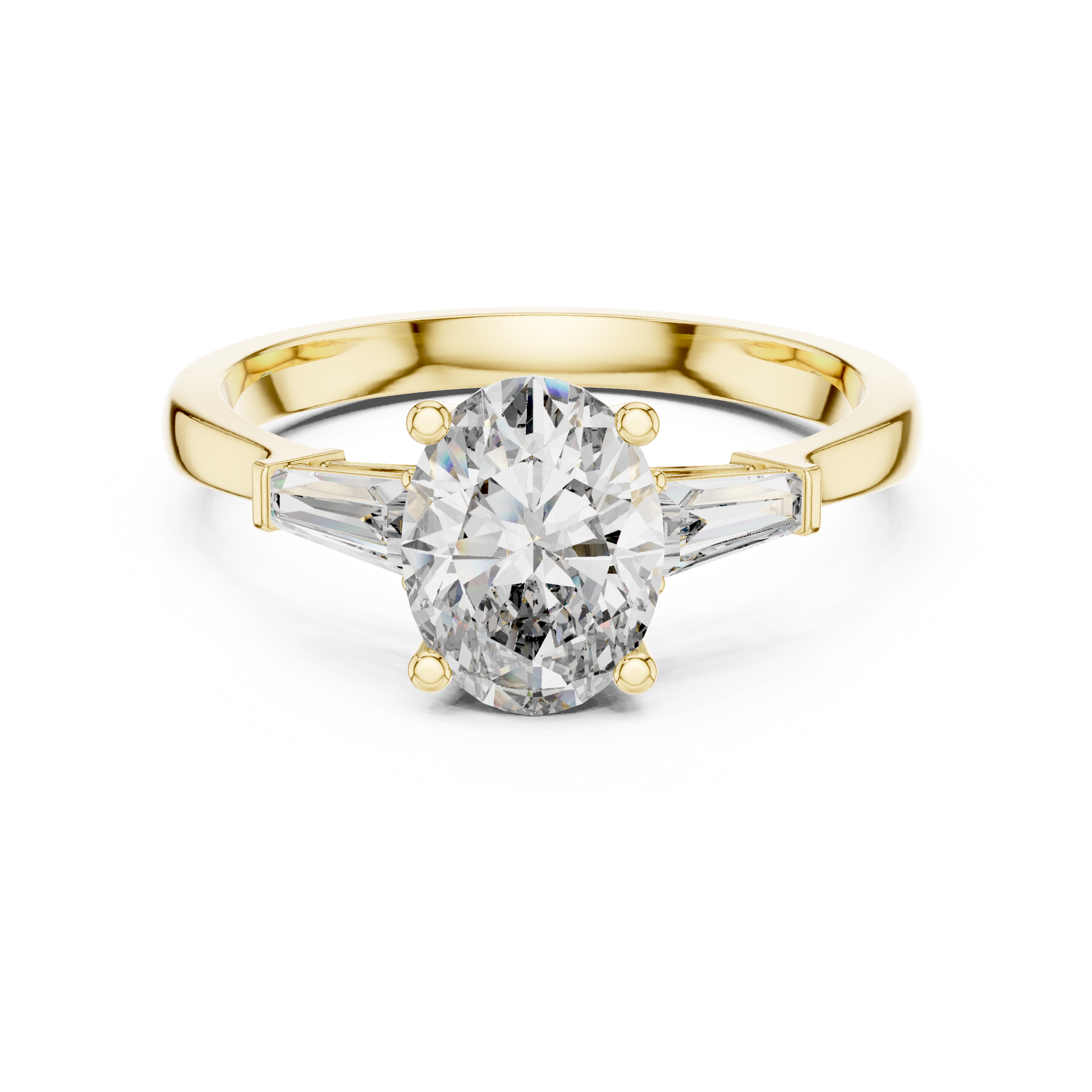 Mixed Shape Lab Grown Diamond Side Stone Ring