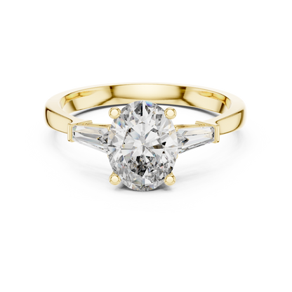 Mixed Shape Lab Grown Diamond Side Stone Ring