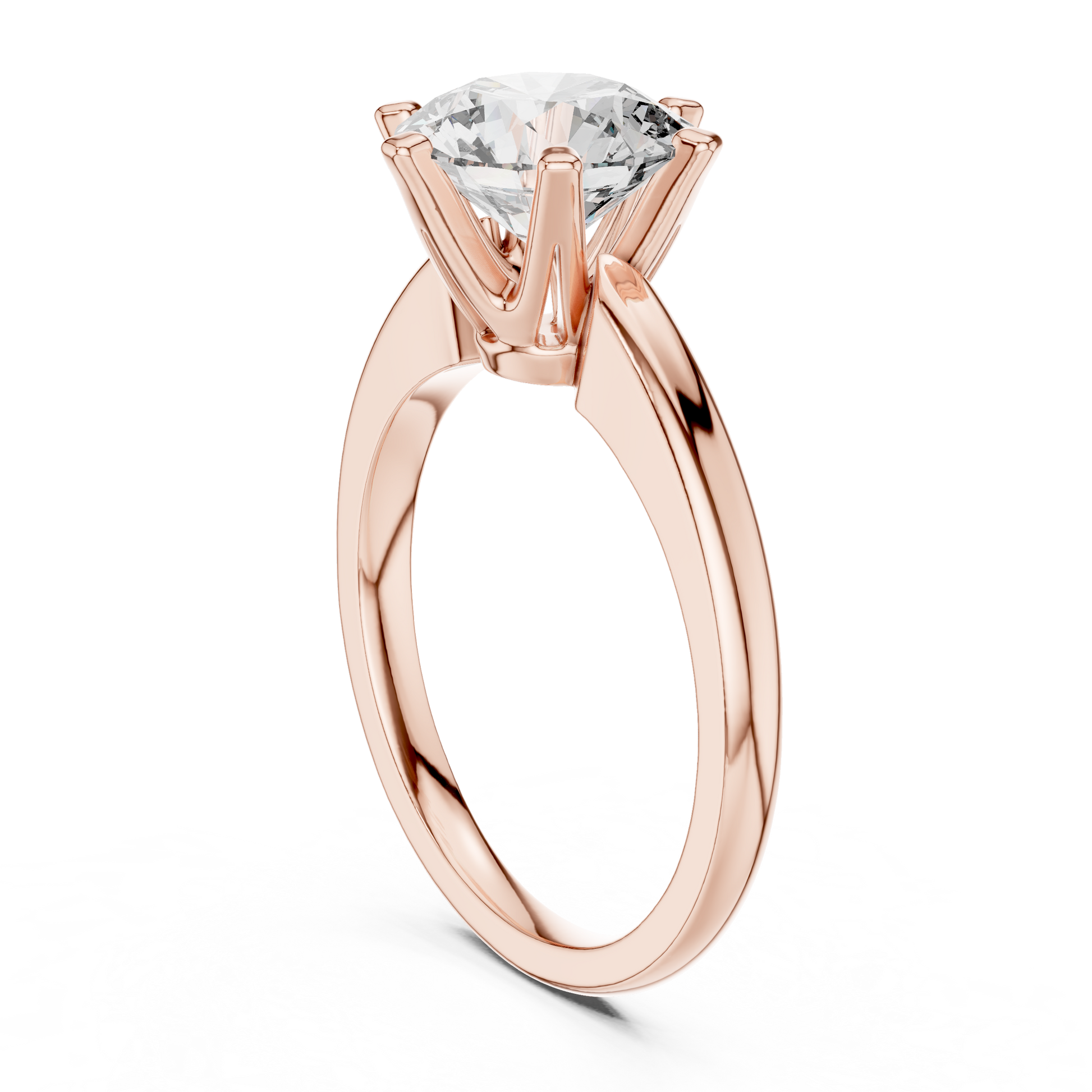 Round Solitaire Lab Grown Diamond Ring