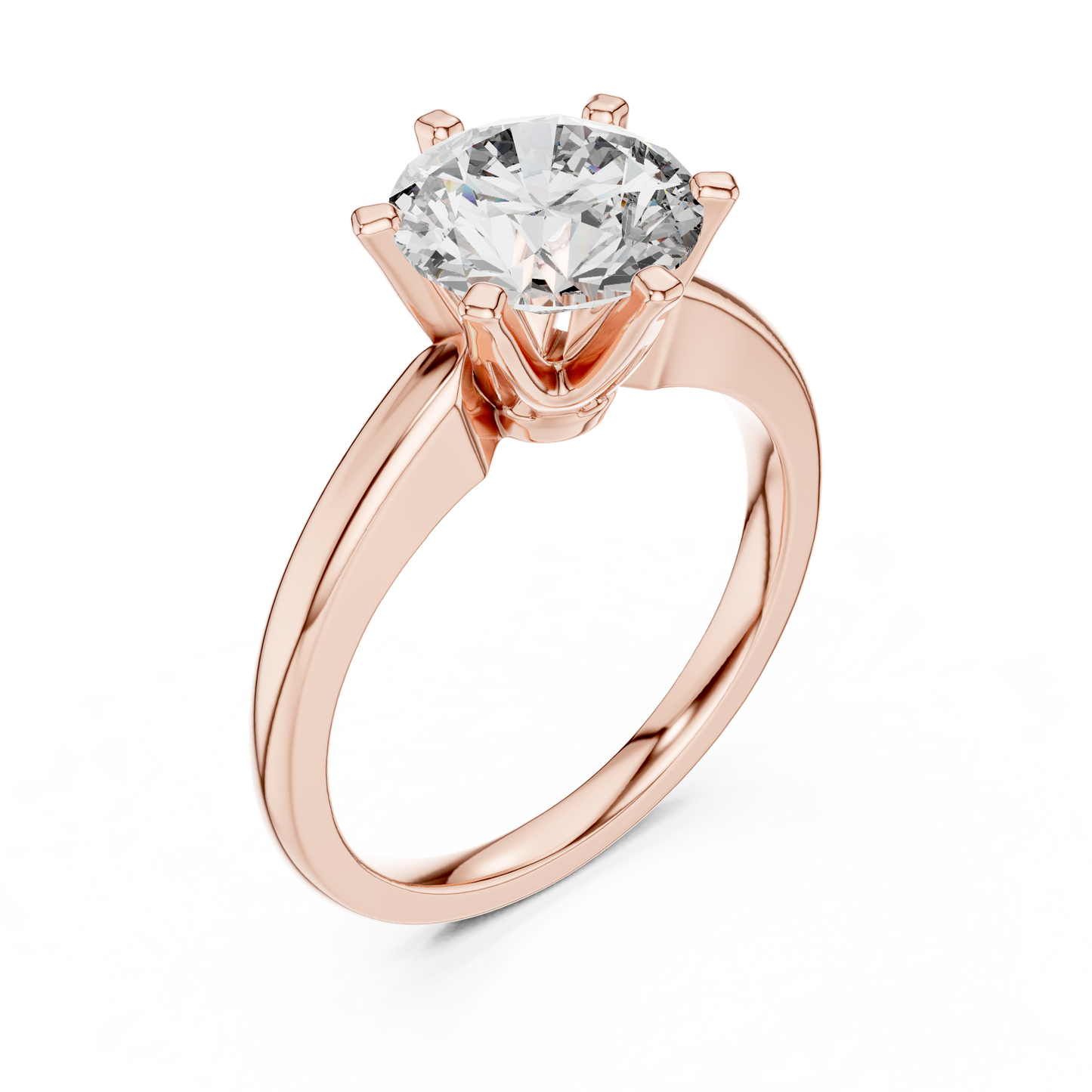 Round Solitaire Lab Grown Diamond Ring