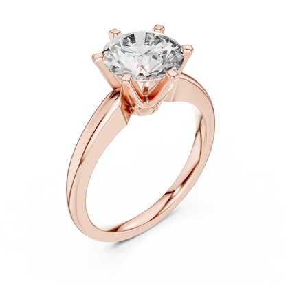 Round Solitaire Lab Grown Diamond Ring
