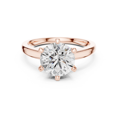 Round Solitaire Lab Grown Diamond Ring