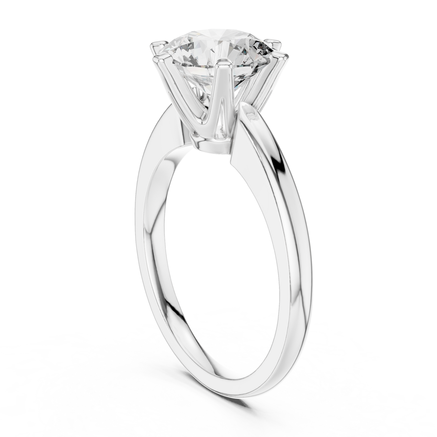 Round Solitaire Lab Grown Diamond Ring