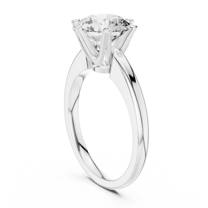 Round Solitaire Lab Grown Diamond Ring