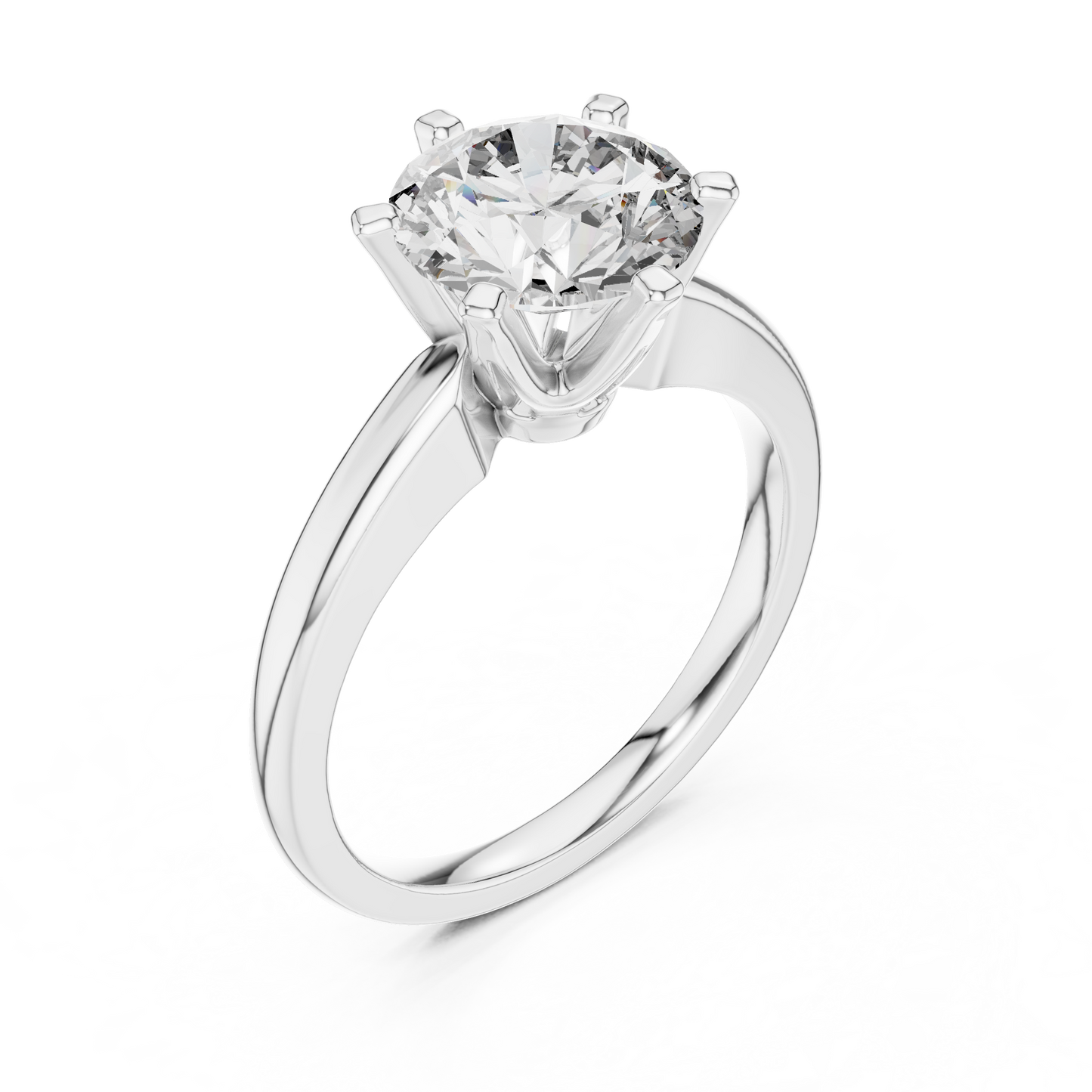 Round Solitaire Lab Grown Diamond Ring
