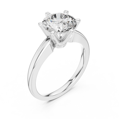 Round Solitaire Lab Grown Diamond Ring