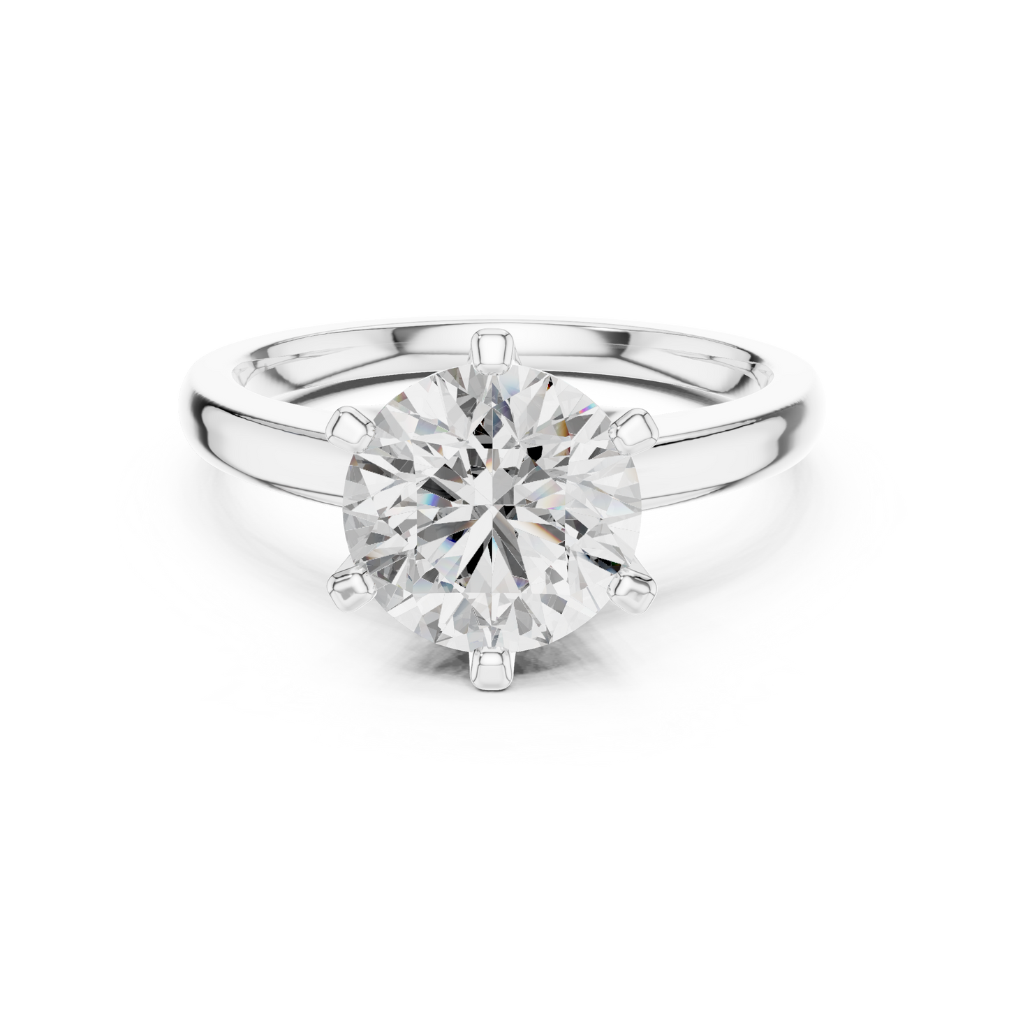 Round Solitaire Lab Grown Diamond Ring