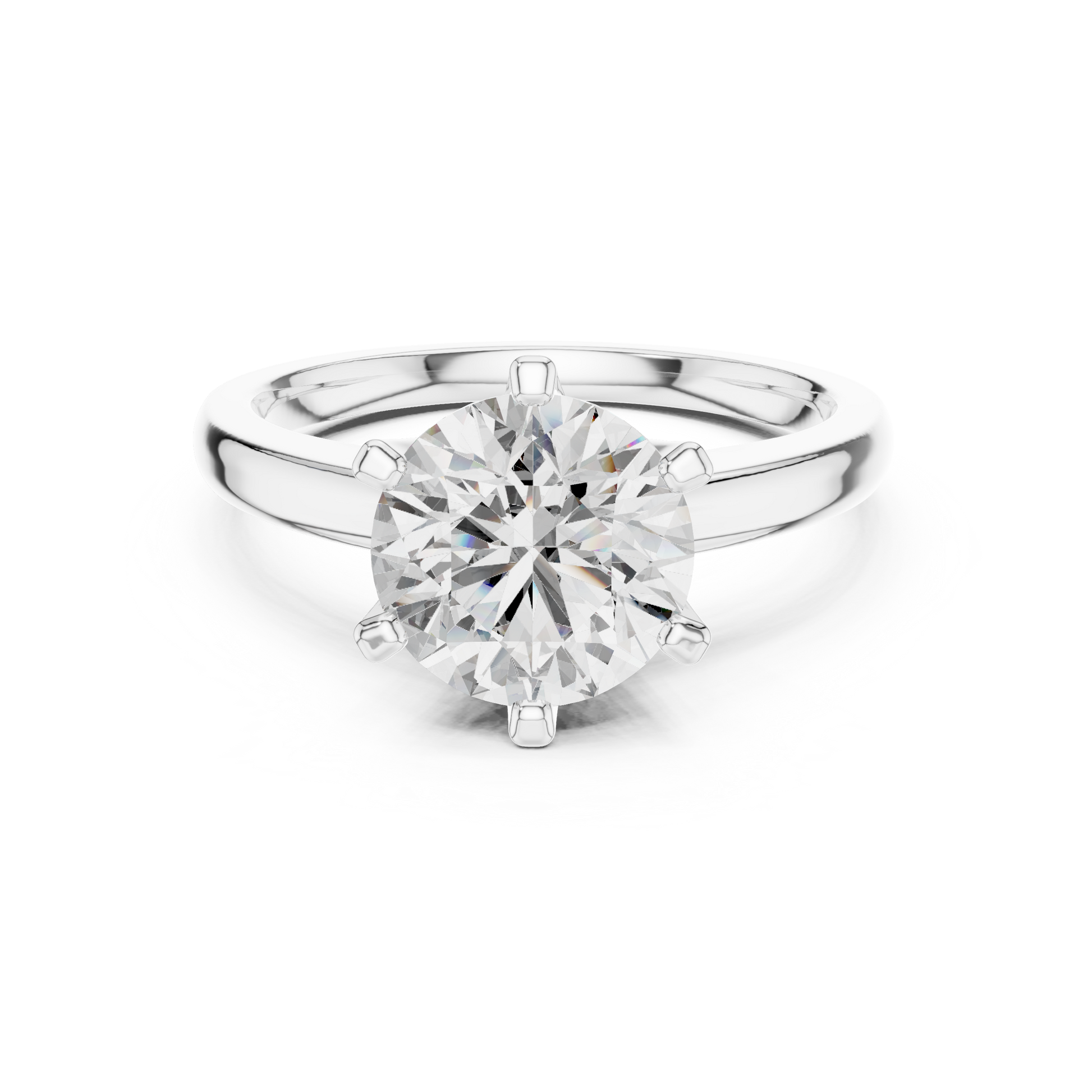 Round Solitaire Lab Grown Diamond Ring