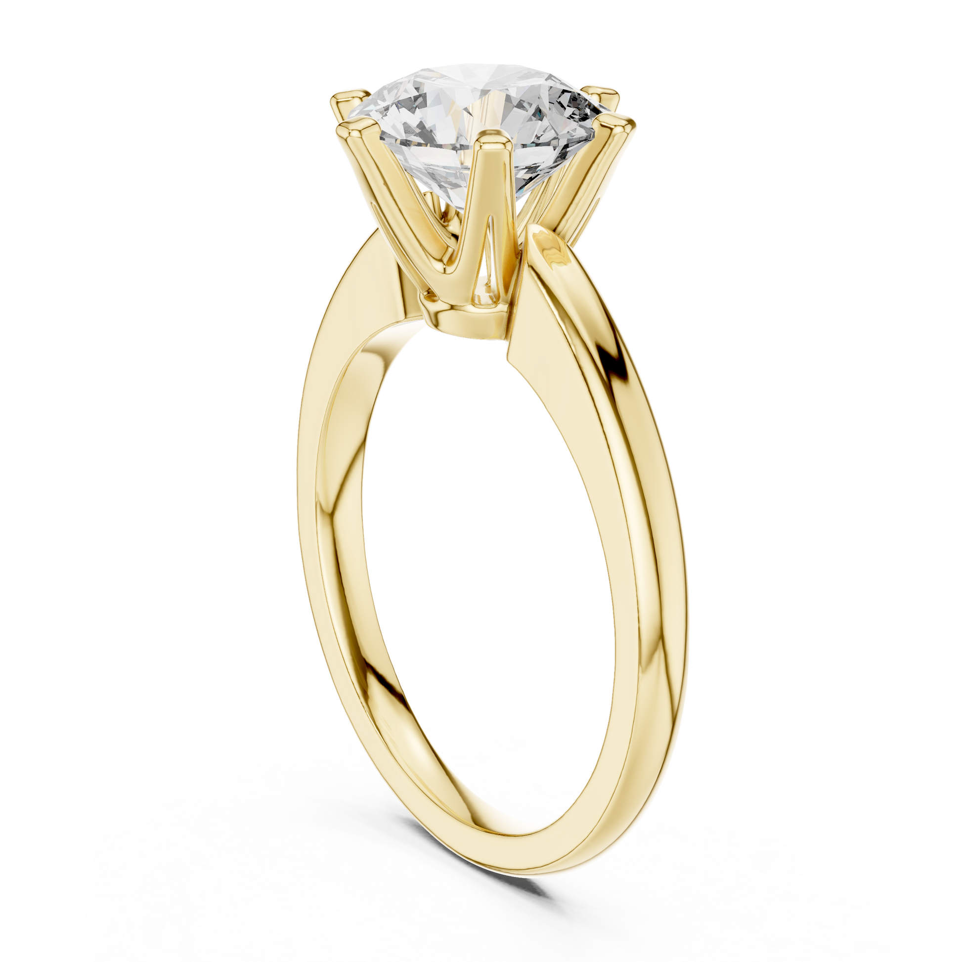 Round Solitaire Lab Grown Diamond Ring