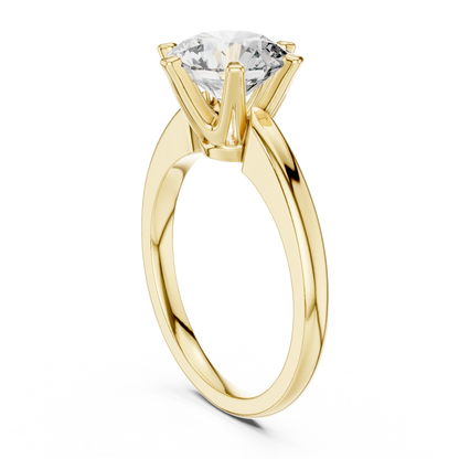 Round Solitaire Lab Grown Diamond Ring