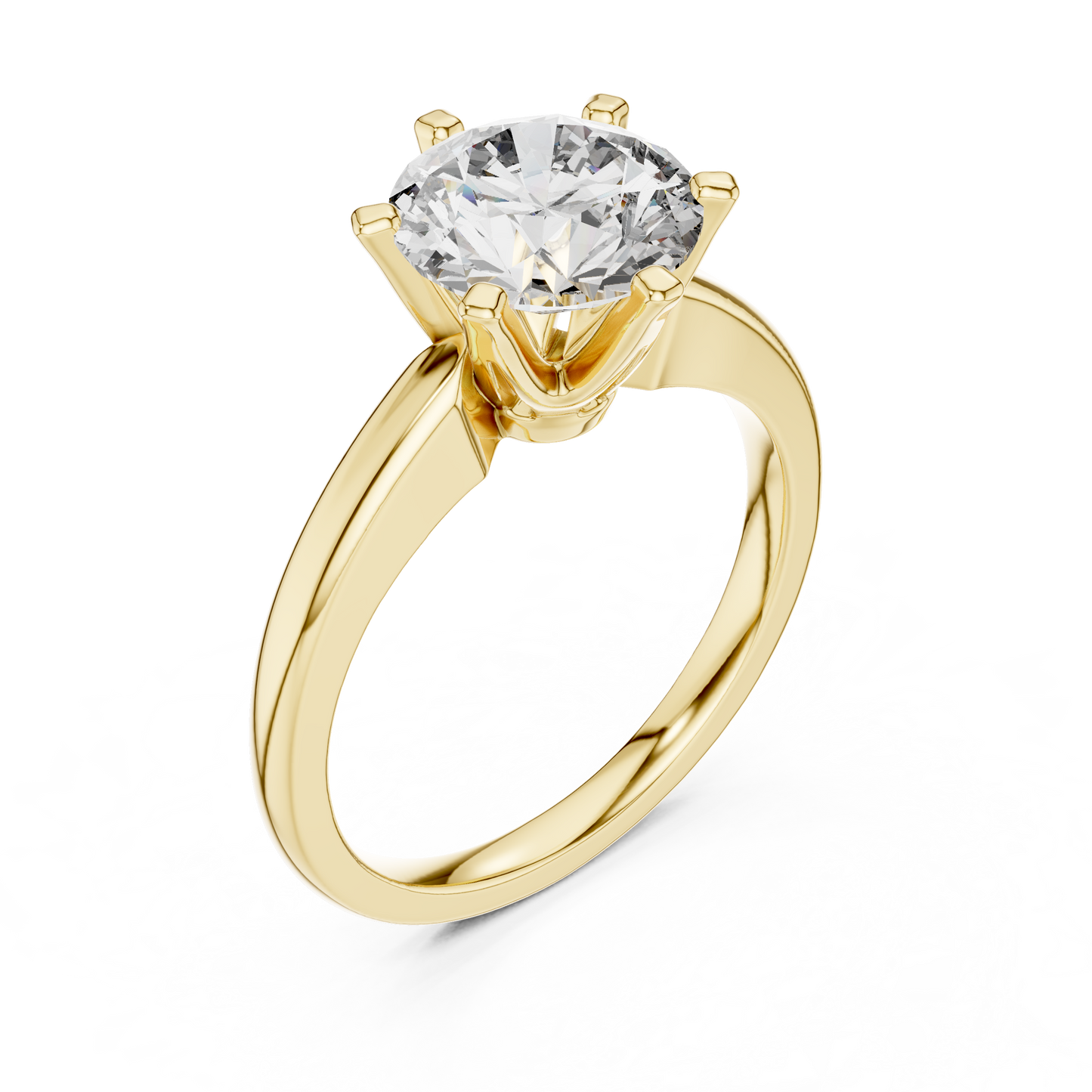 Round Solitaire Lab Grown Diamond Ring