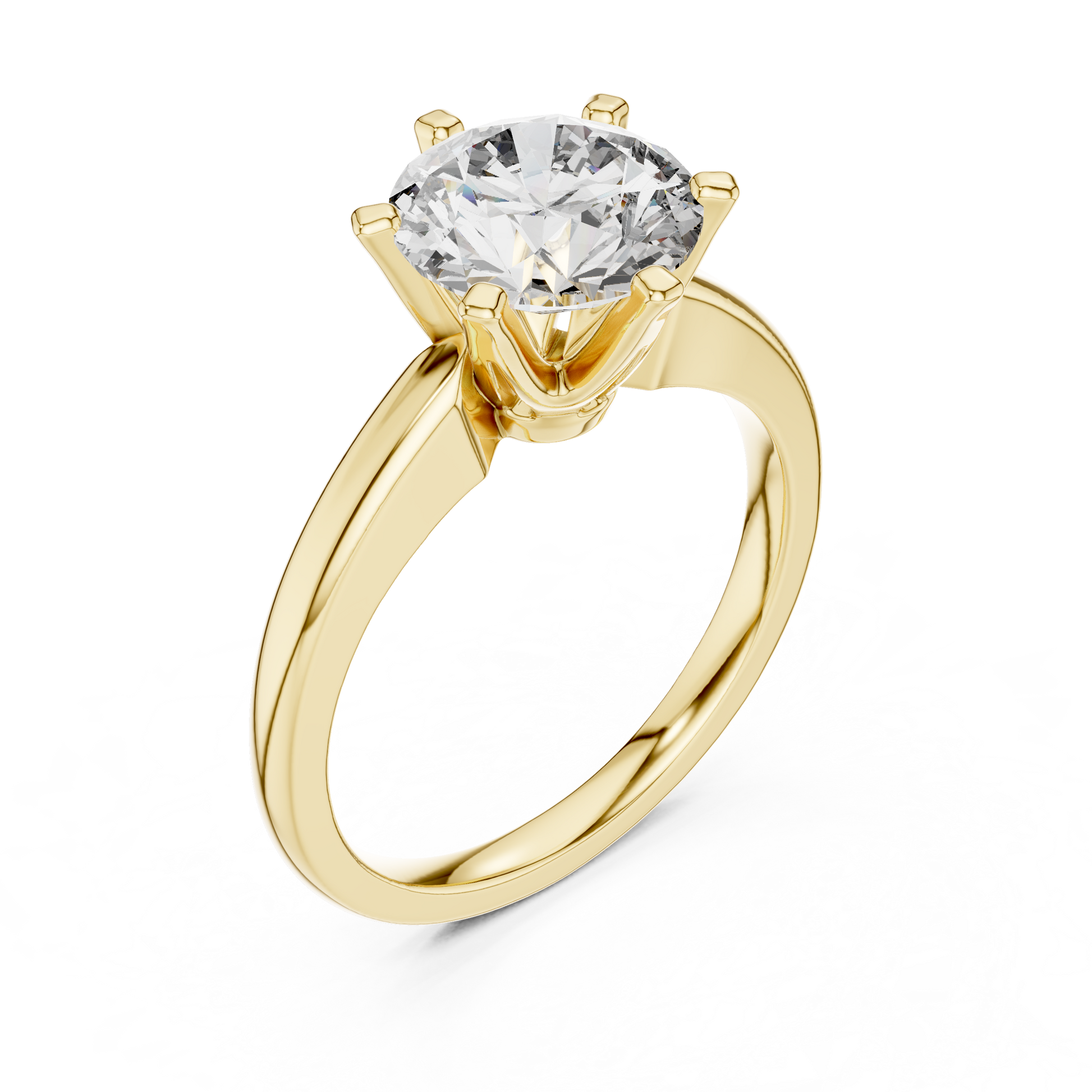Round Solitaire Lab Grown Diamond Ring