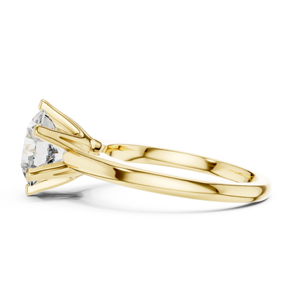 Round Solitaire Lab Grown Diamond Ring