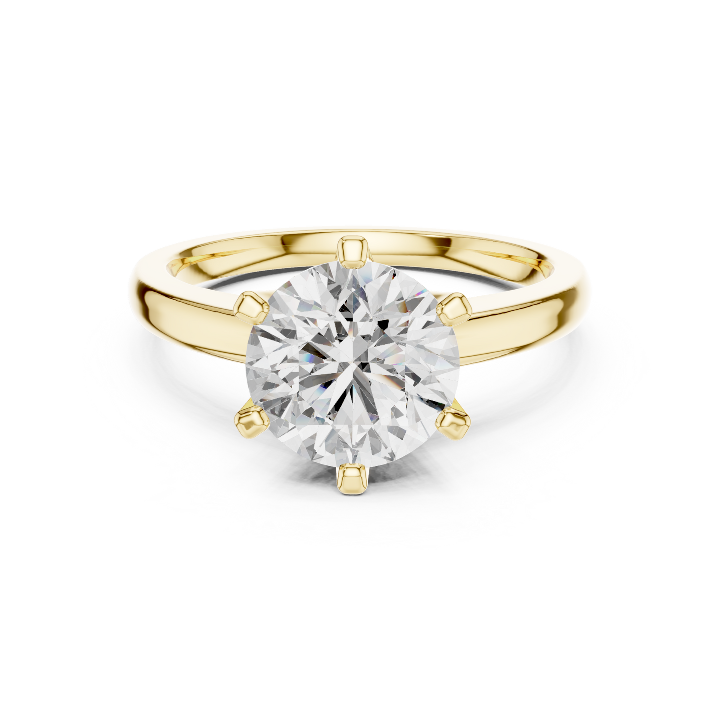 Round Solitaire Lab Grown Diamond Ring