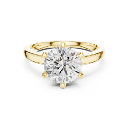 Round Solitaire Lab Grown Diamond Ring