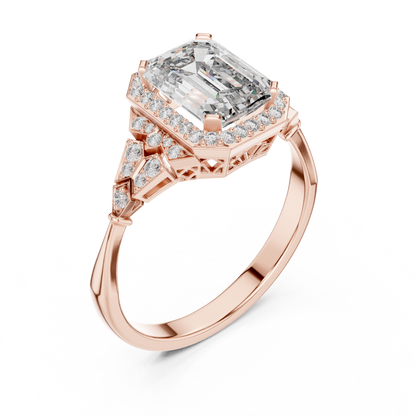 Mixed Shape Lab Grown Diamond Halo Ring