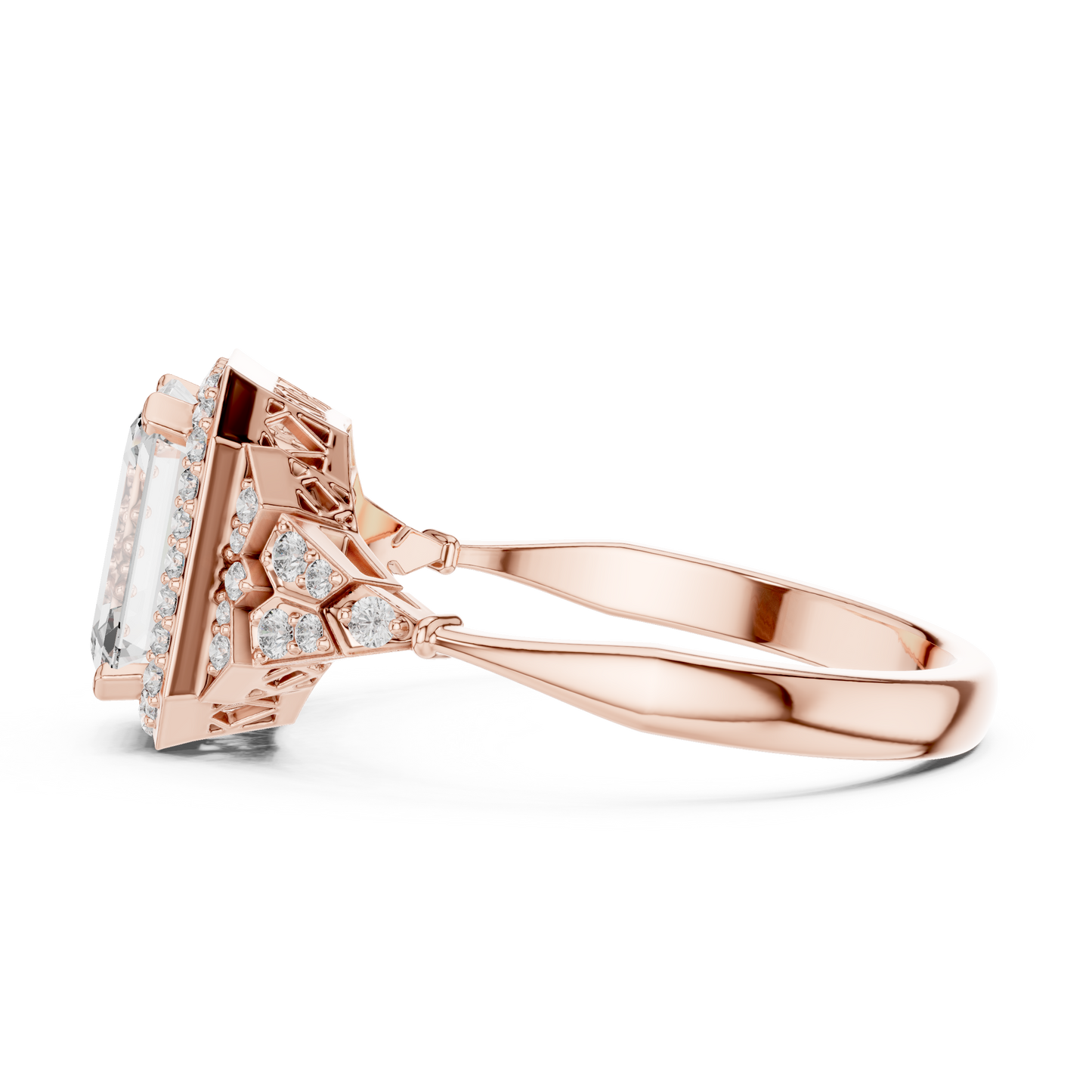 Mixed Shape Lab Grown Diamond Halo Ring