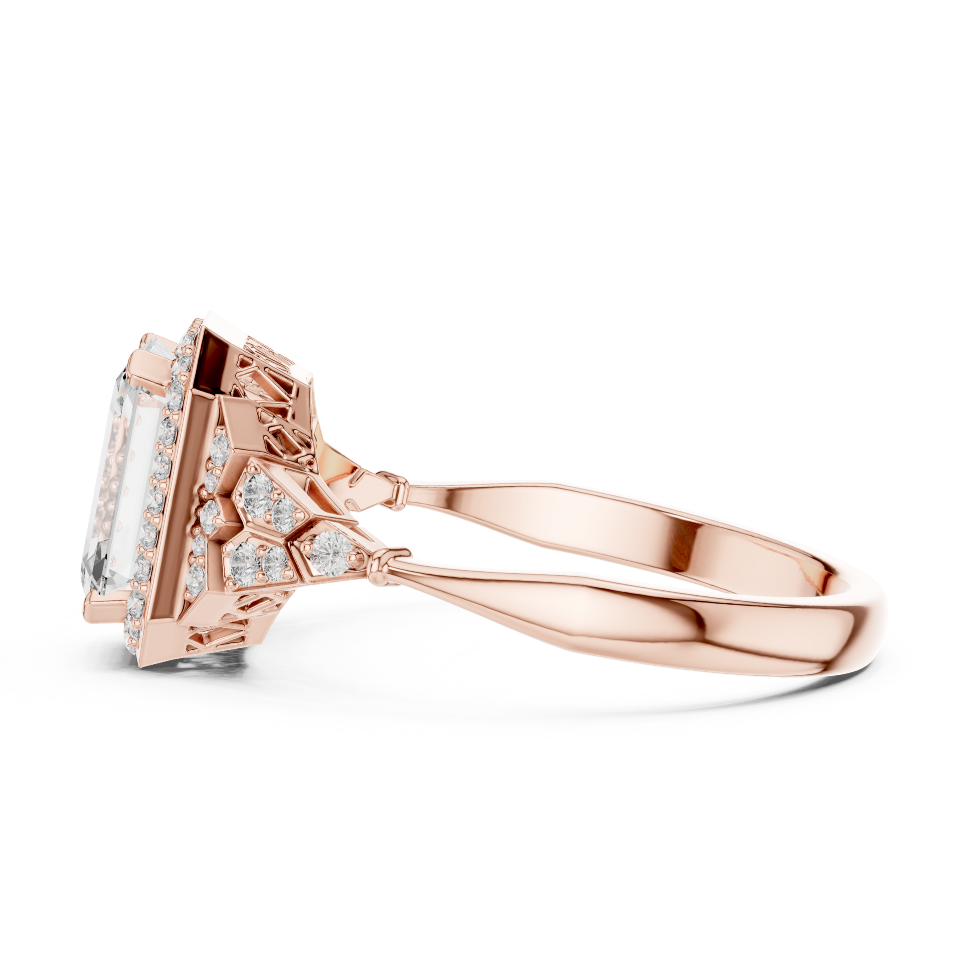 Mixed Shape Lab Grown Diamond Halo Ring