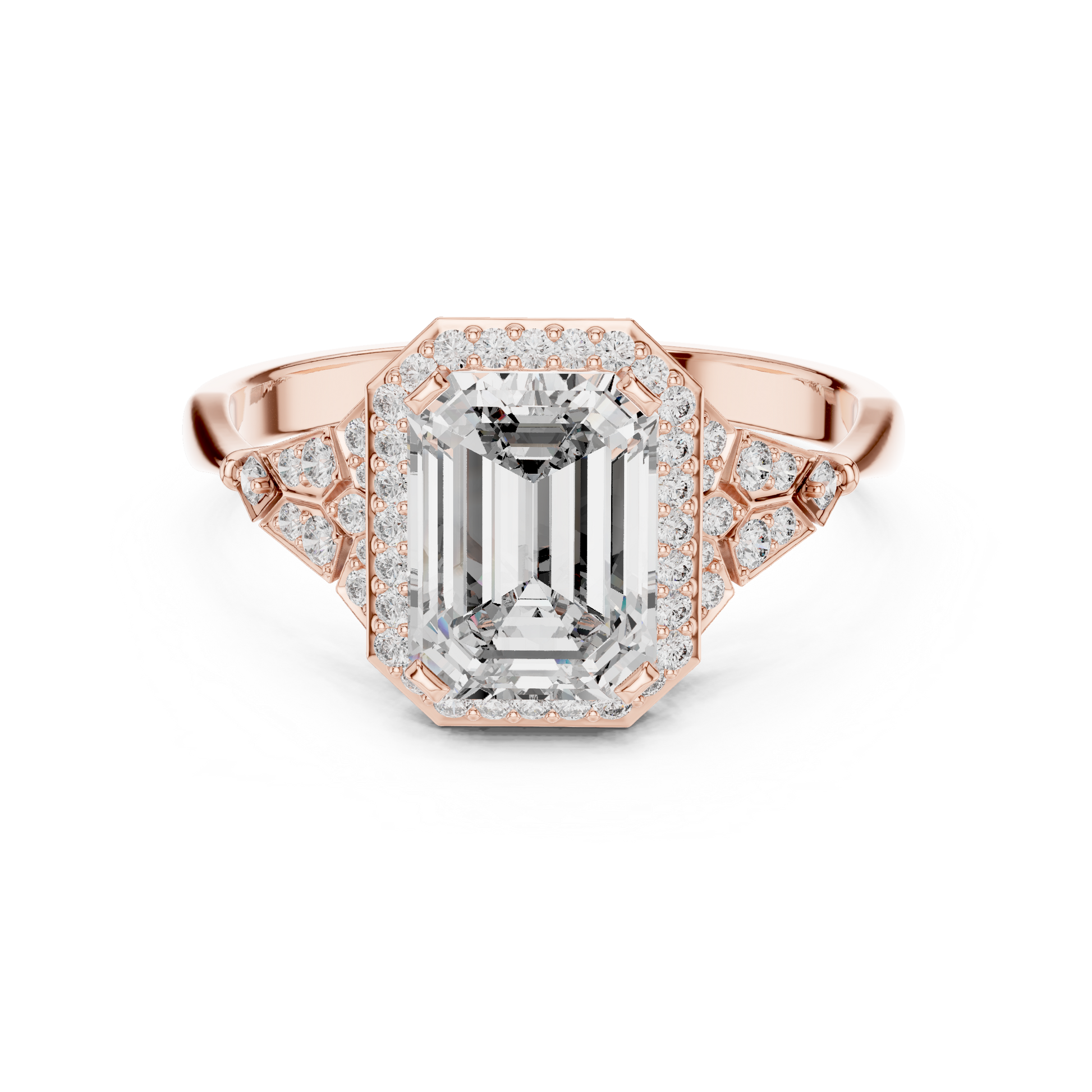 Mixed Shape Lab Grown Diamond Halo Ring
