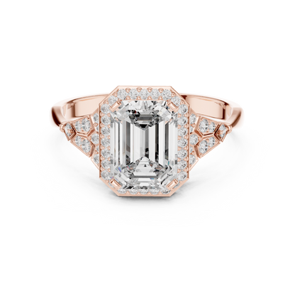 Mixed Shape Lab Grown Diamond Halo Ring