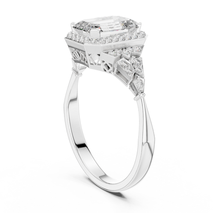 Mixed Shape Lab Grown Diamond Halo Ring