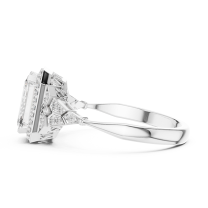 Mixed Shape Lab Grown Diamond Halo Ring